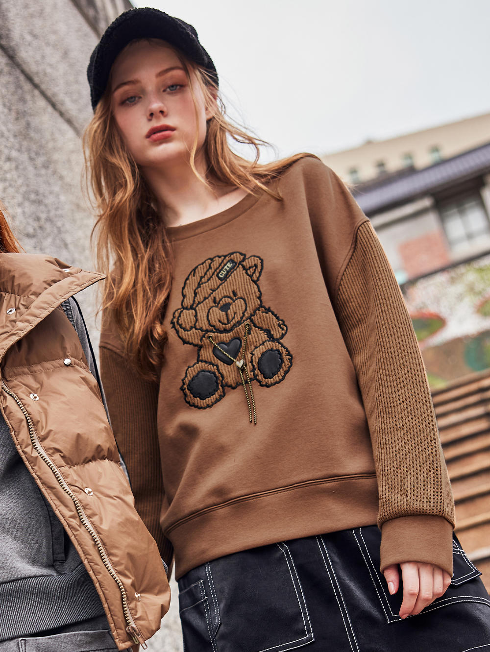 abito愛心小熊刺繡上衣