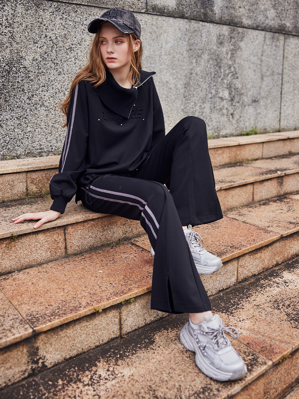 abito舒適彈性鬆緊腰頭褲