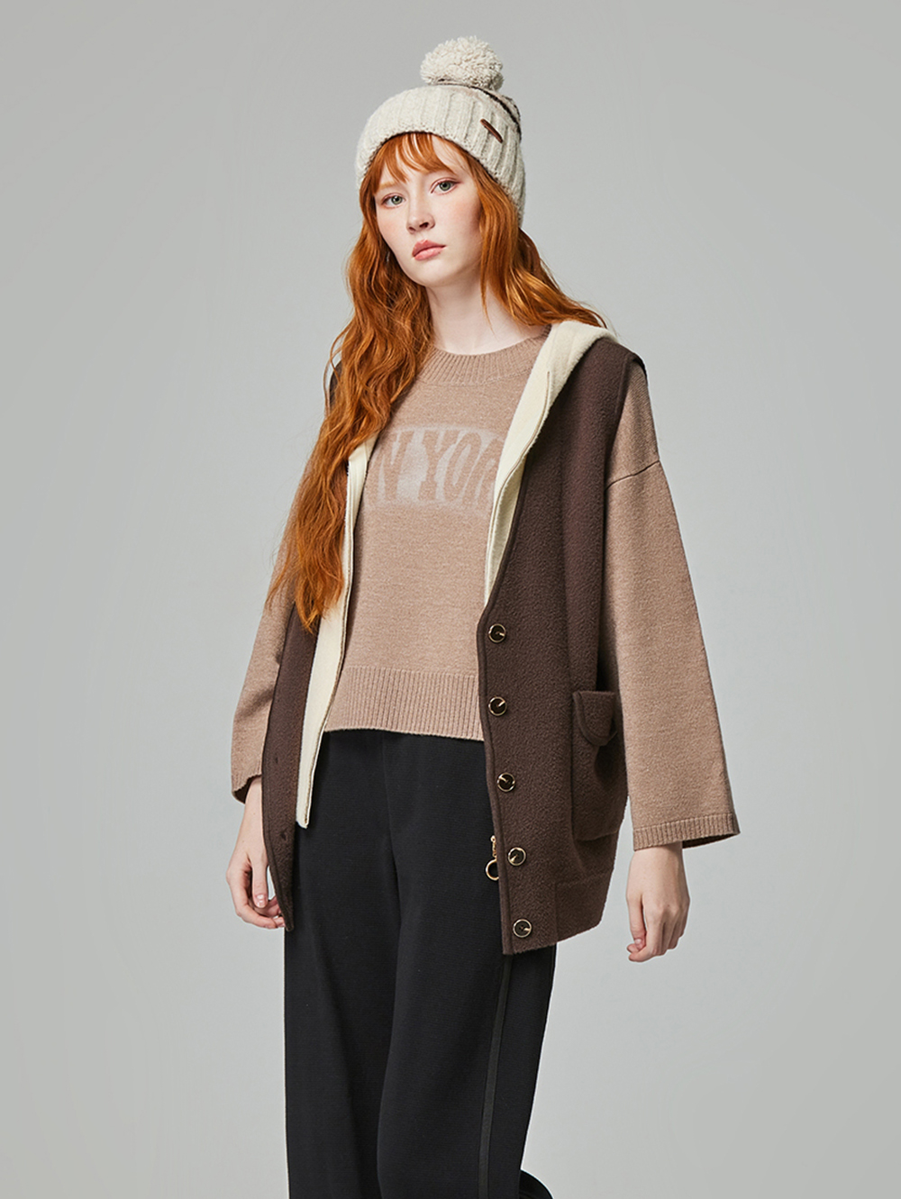 abito特殊印字針織上衣