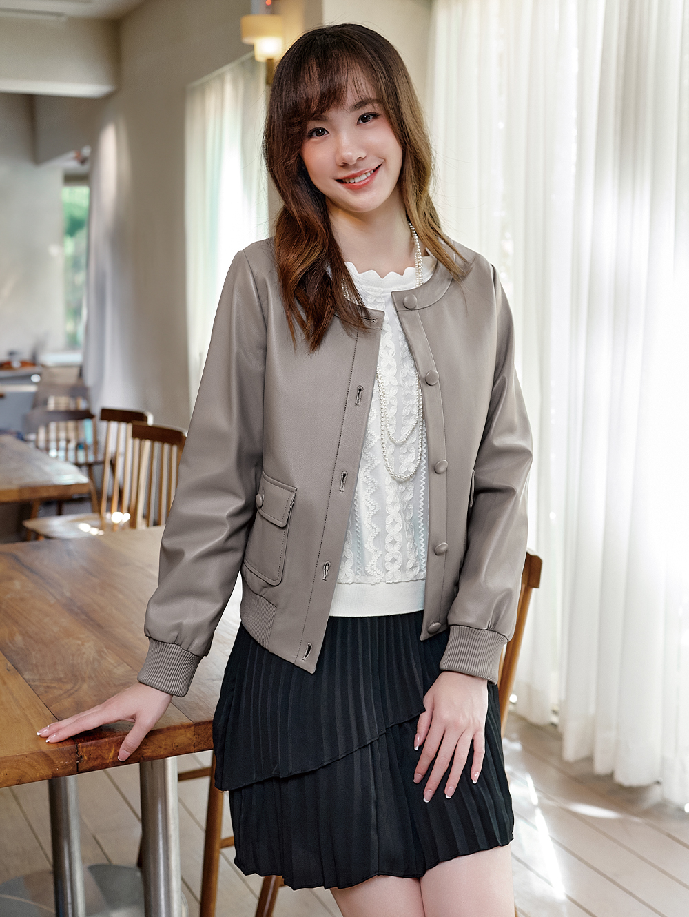 DITA花邊領蕾絲上衣