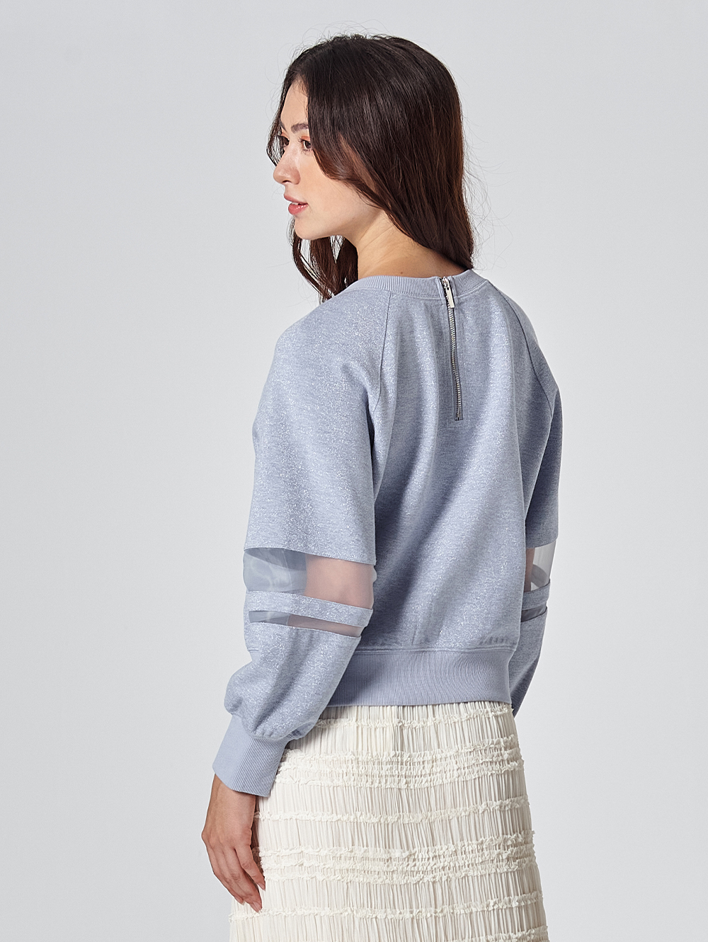 DITA金蔥拉克蘭拼接上衣