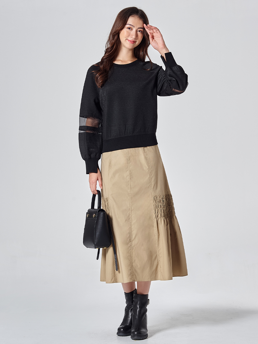 DITA韓系細褶魚尾裙