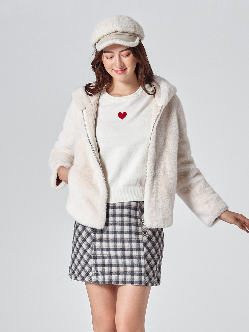 DITA拉克蘭袖愛心針織上衣