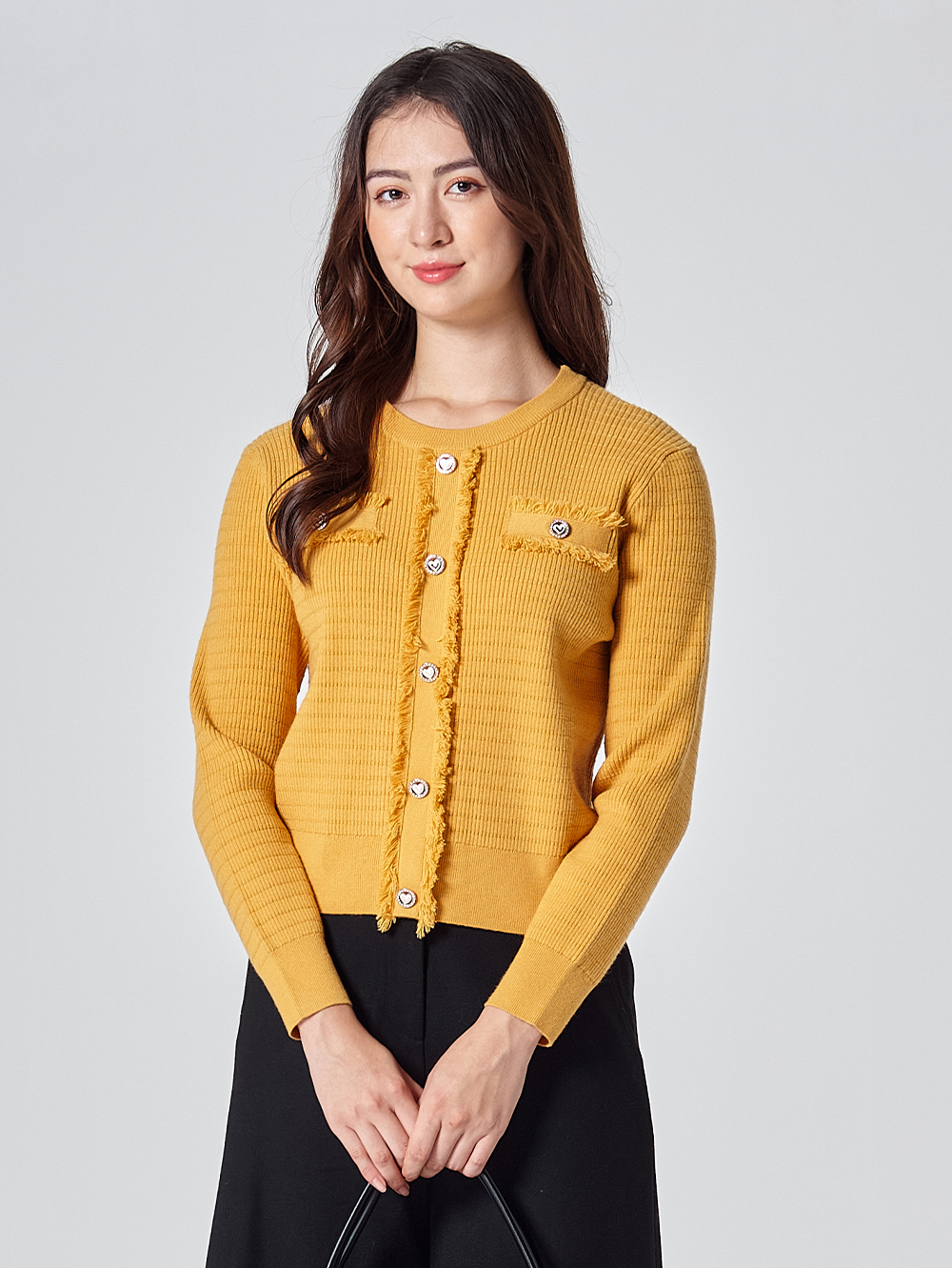 DITA小香風組織紋針織上衣