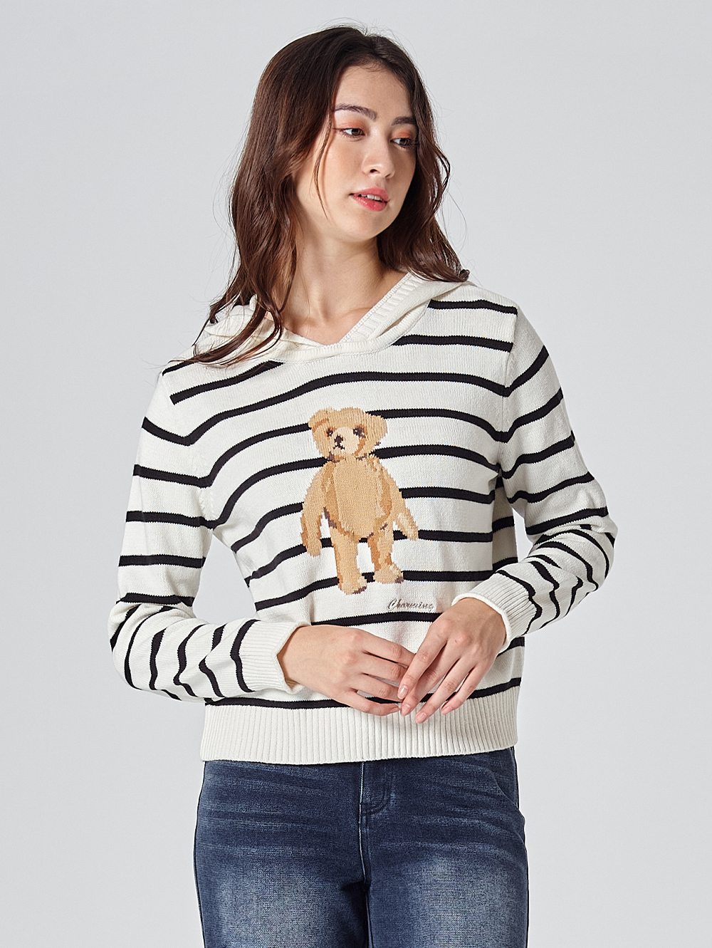 DITA日系小熊連帽針織上衣