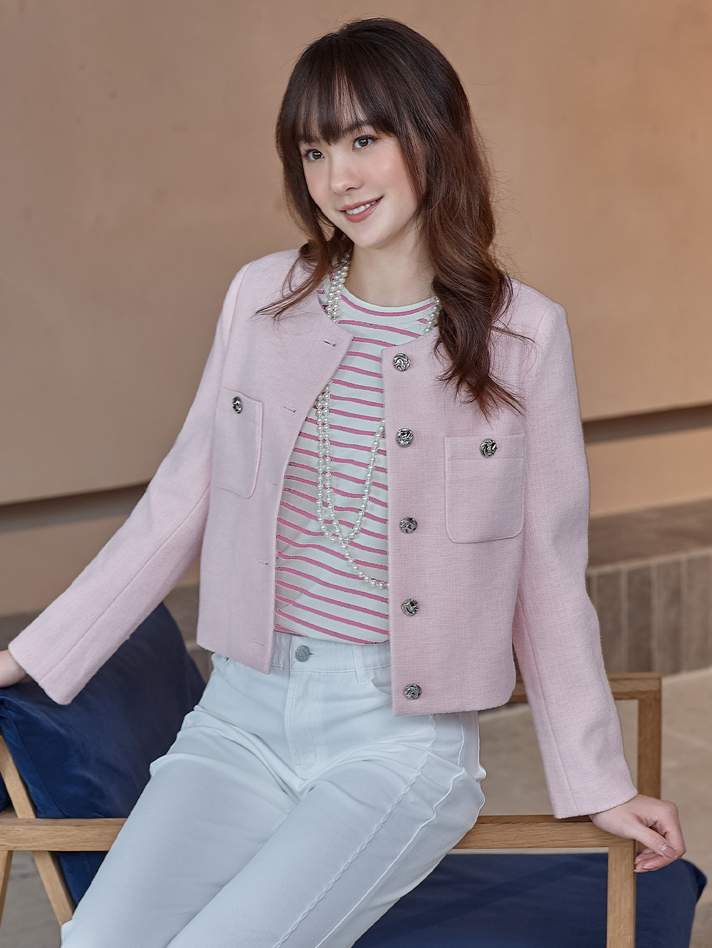 DITA造型後領蝴蝶結T