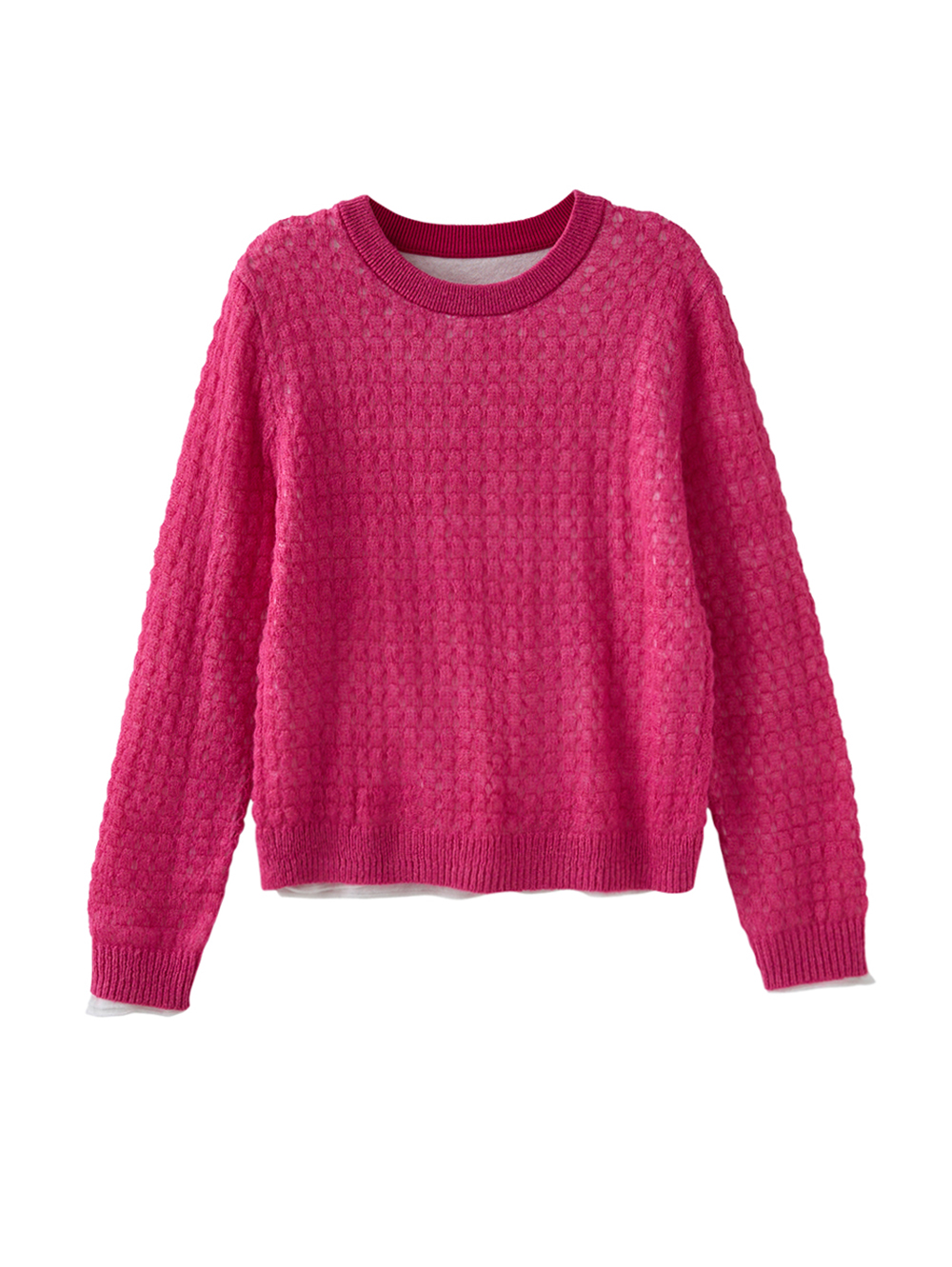 JOAN立體紋理原領針織上衣