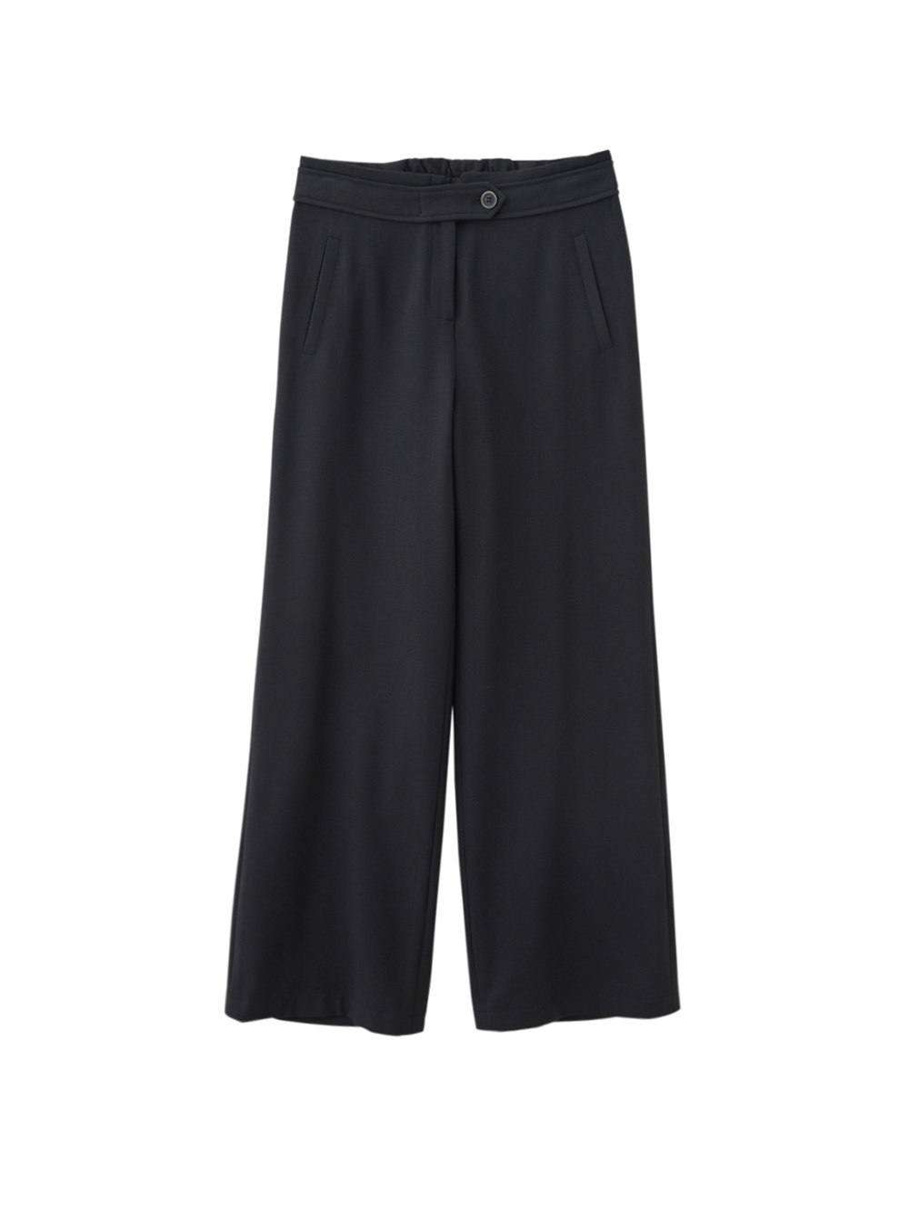 DENOVO微正式彈力直筒寬版長褲