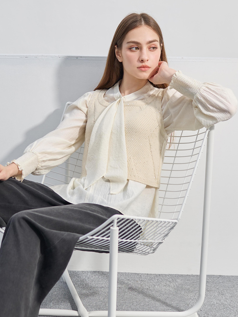 DENOVO亮片針織造型短背心