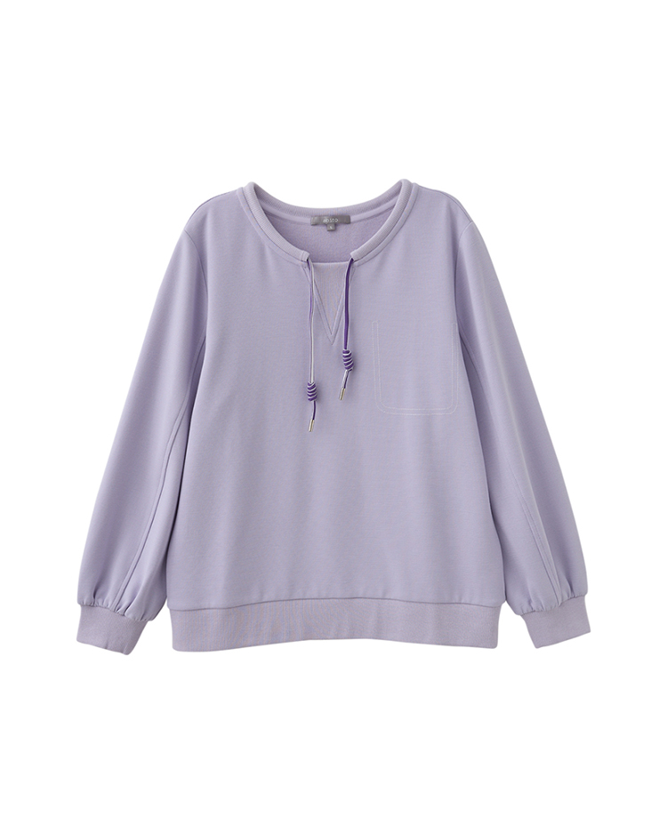 abito甜美圓領抽繩上衣