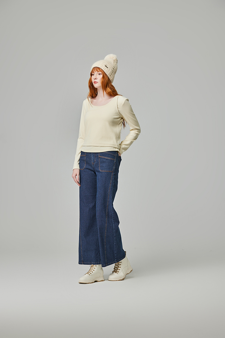 abito斜肩造型兩件式上衣