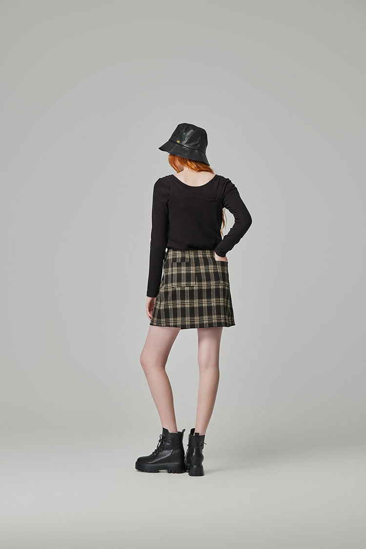 abito斜肩造型兩件式上衣