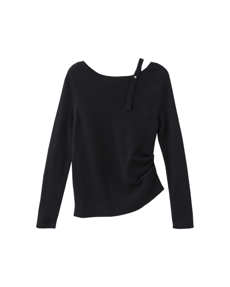 abito斜肩造型兩件式上衣