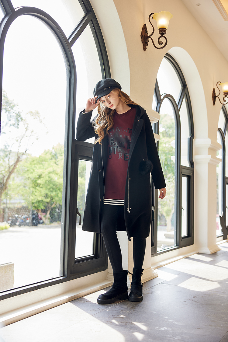 abitoV領噴墨長版上衣