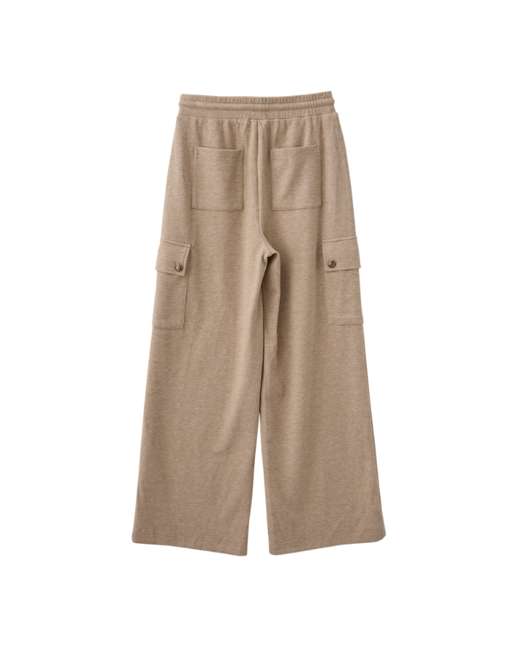 abito舒適大口袋抽繩寬褲