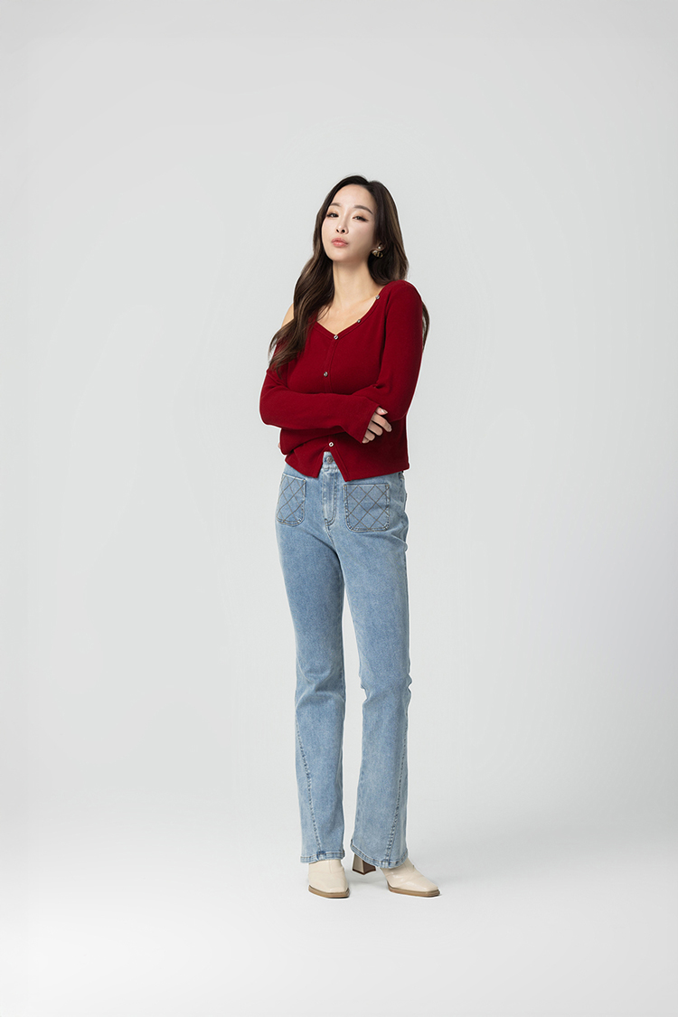 CHANG YU x abito棉質微喇叭牛仔褲