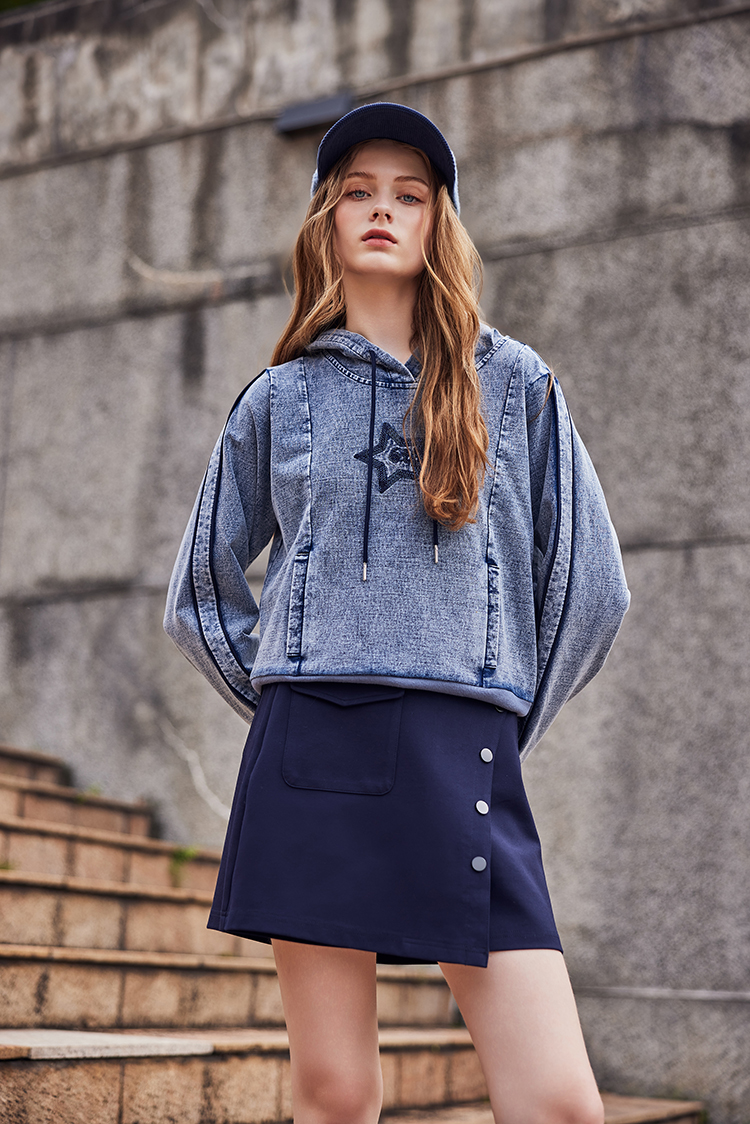 abito斜邊釦造型窄裙