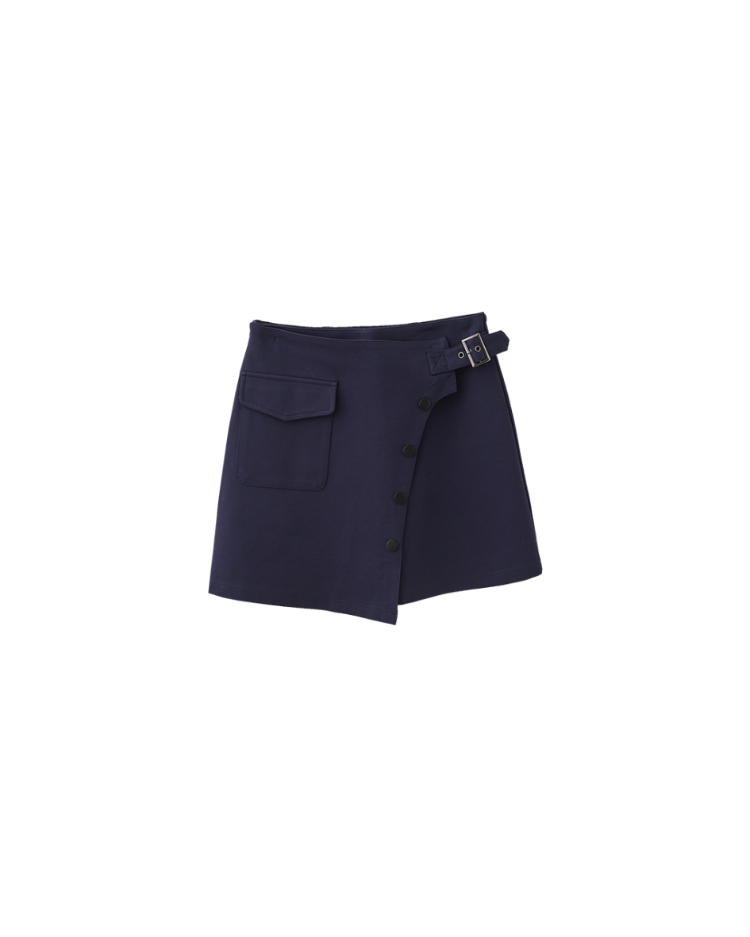 abito斜邊釦造型窄裙