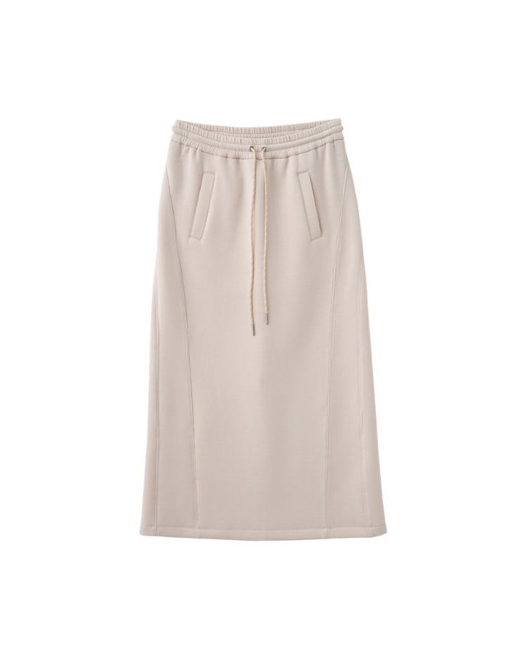 abito慵懶休閒鬆緊腰頭長裙