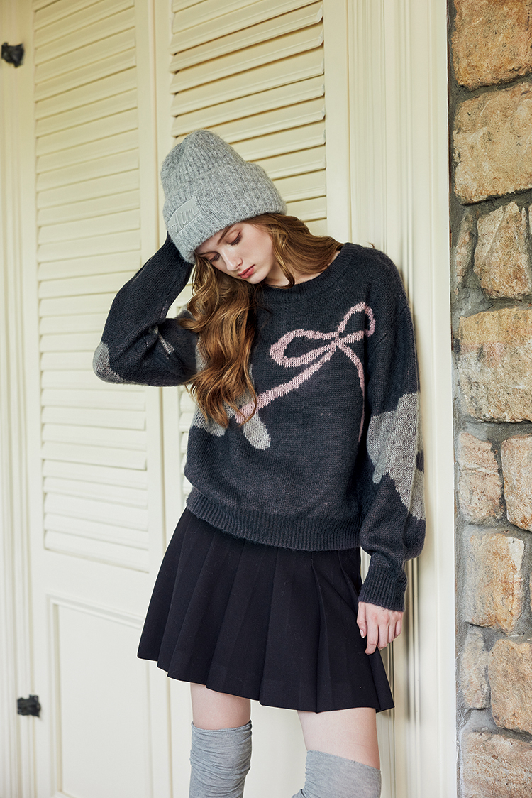 abito雙釦毛呢百摺裙