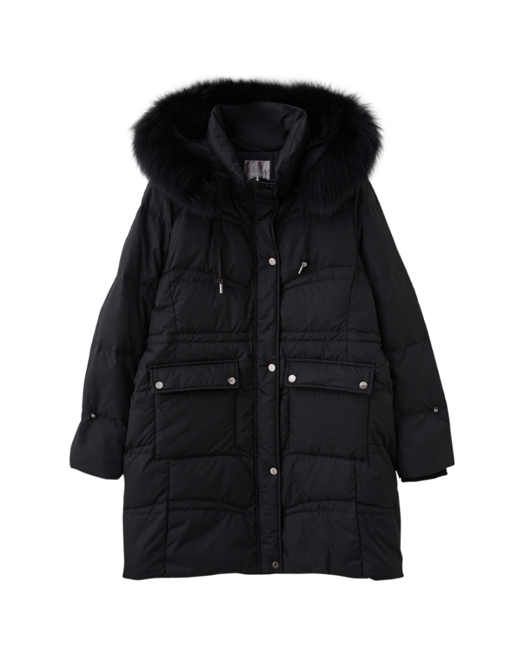 abito長版毛領羽絨外套