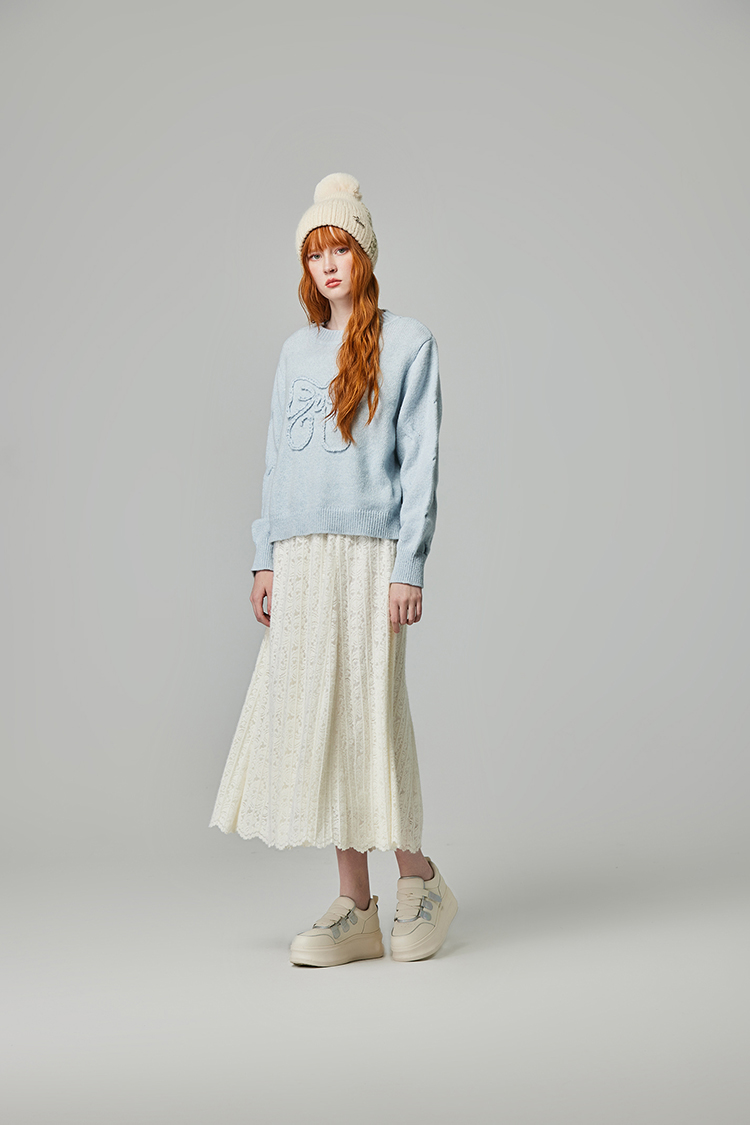 abito立體蝴蝶結針織上衣