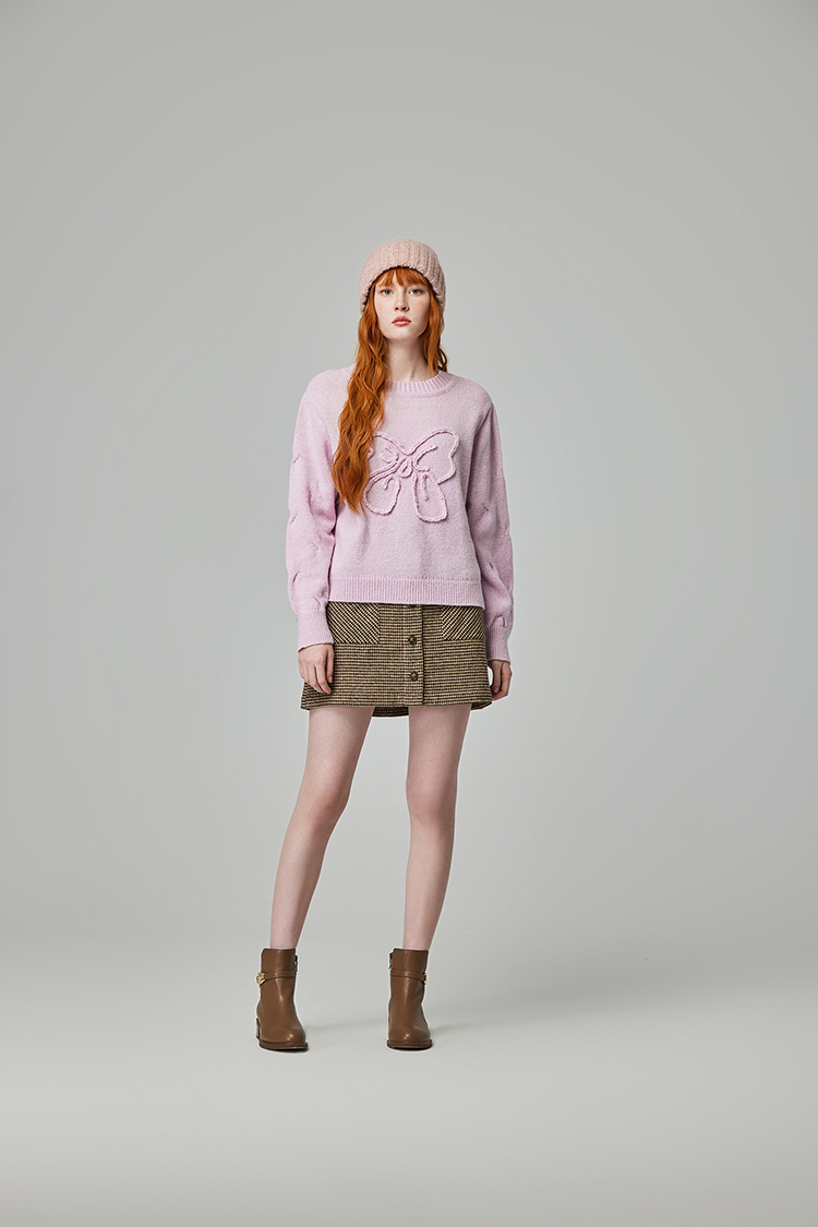 abito立體蝴蝶結針織上衣