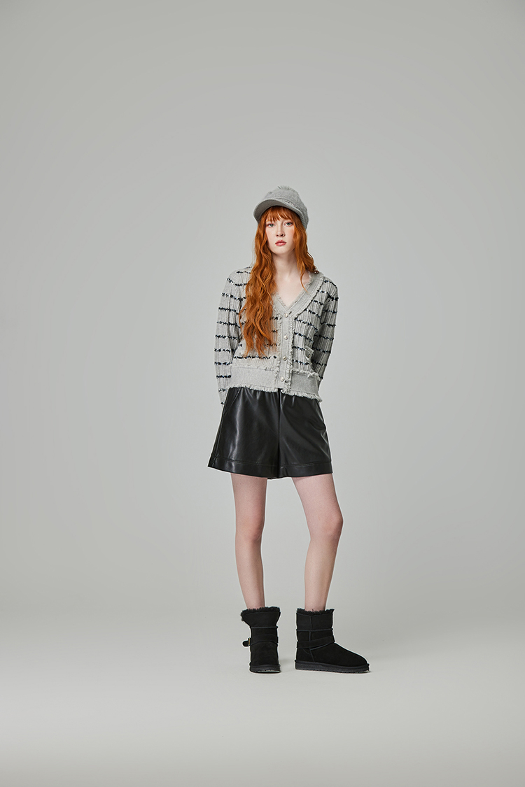 abitoV領條紋開襟衫