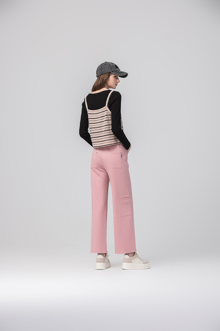 abito工裝口袋造型寬褲