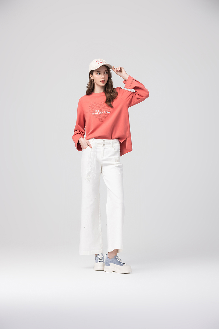 abito蝴蝶亮片造型寬褲