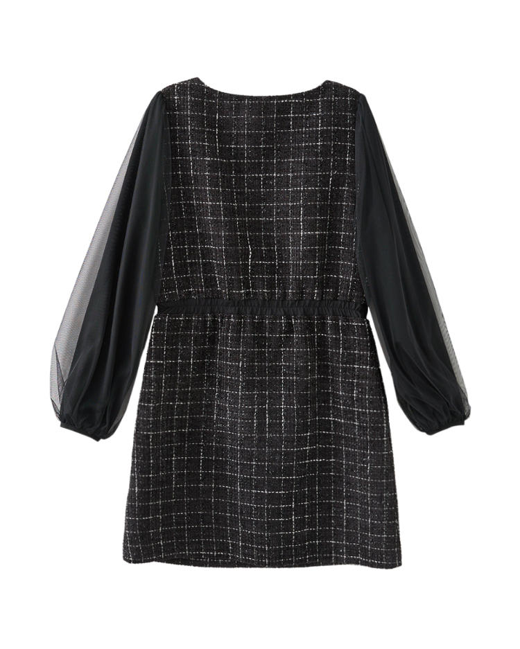 abito優雅織格紋洋裝