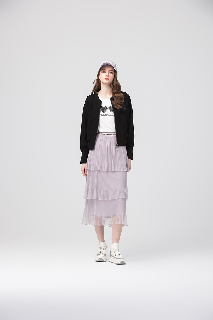 abito棉質布繡圓領外套