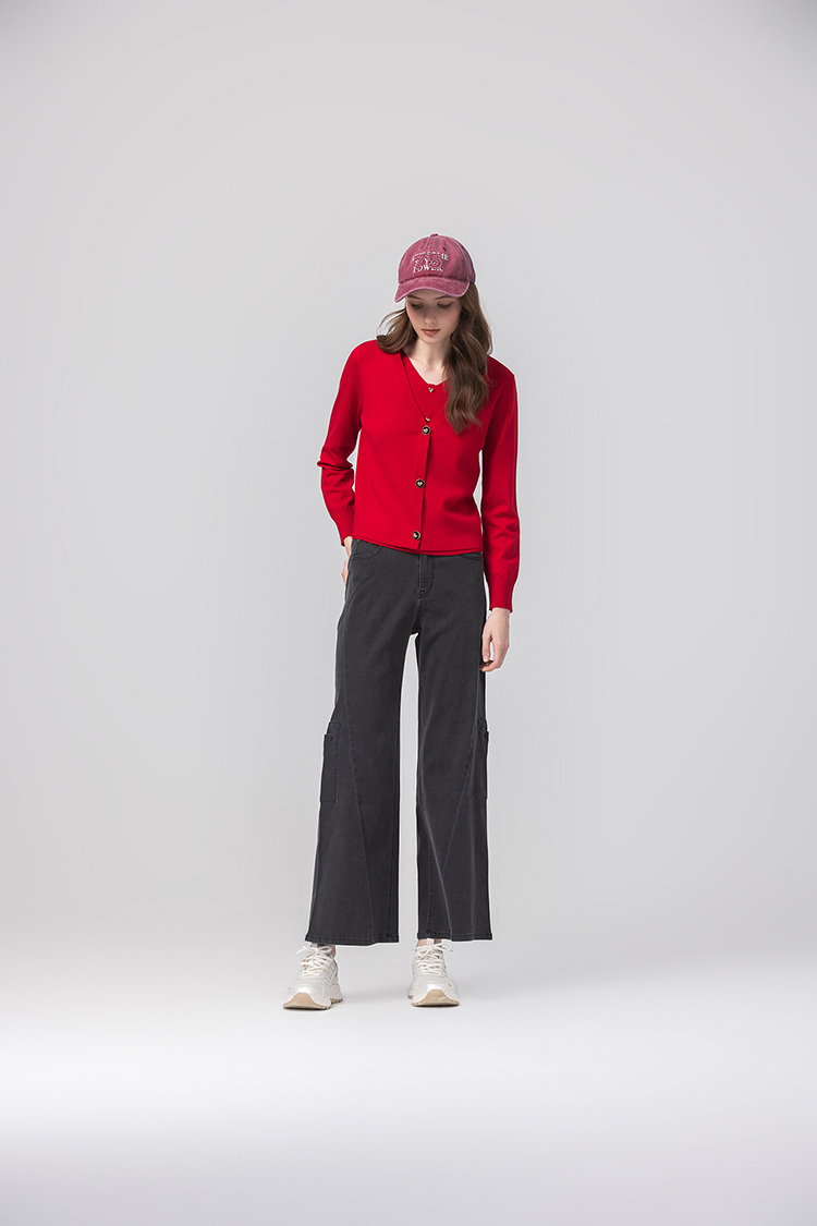 abito假兩件雙層針織上衣