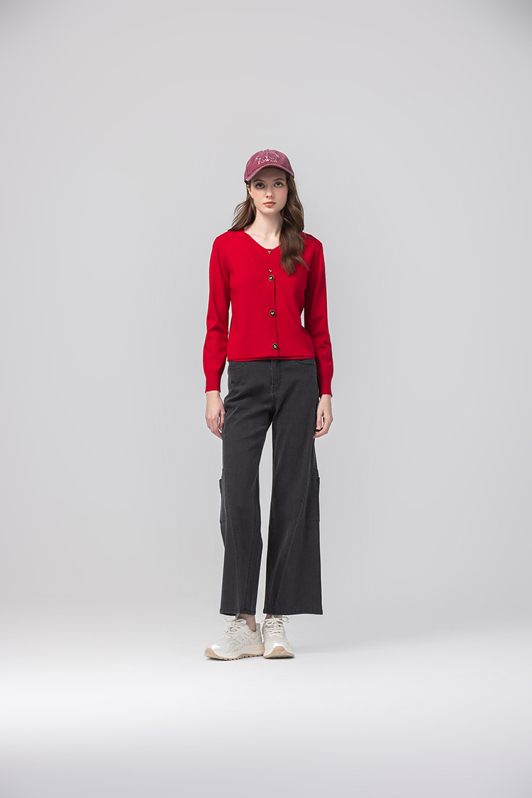 abito假兩件雙層針織上衣