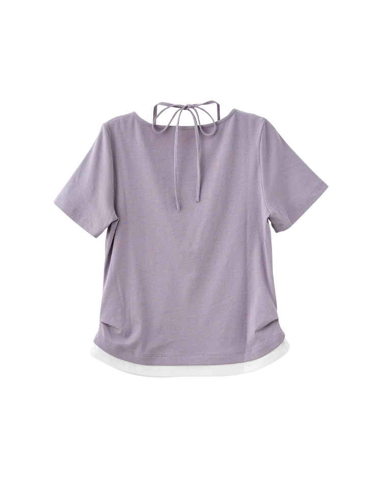DITA V領綁帶修身T-SHIRT