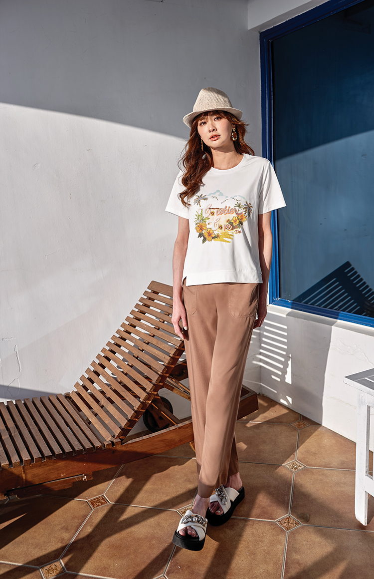 DITA海邊小島印花T-SHIRT