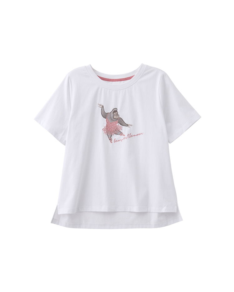 DITA芭蕾猩猩繡花T-SHIRT
