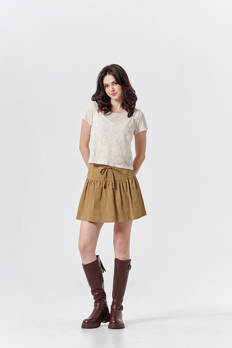 DITA兩件式蕾絲綁帶背心