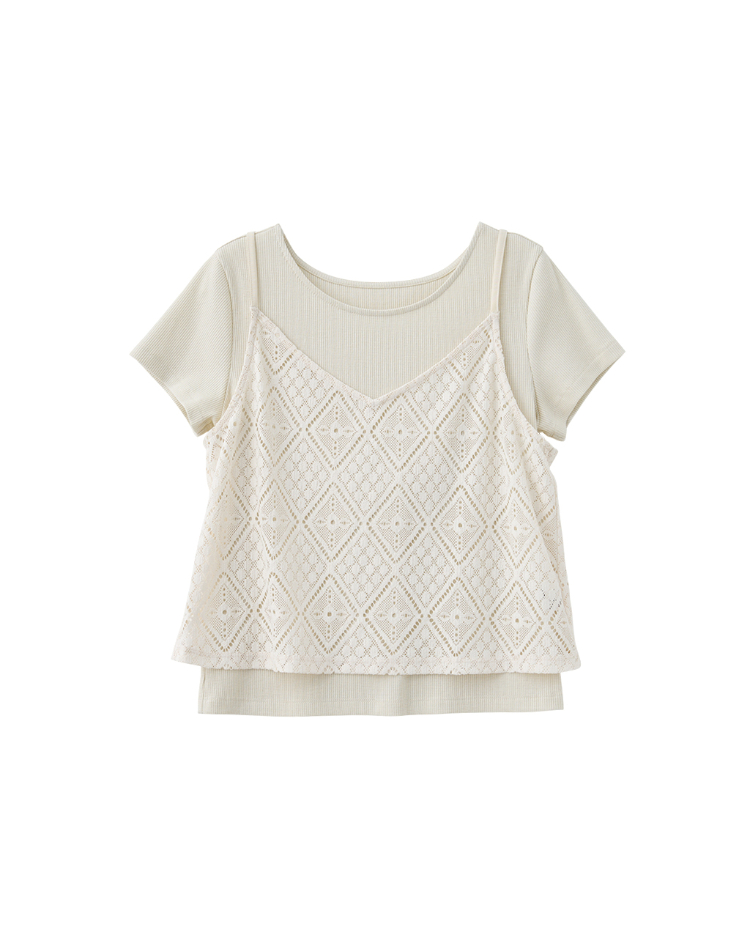 DITA兩件式蕾絲綁帶背心