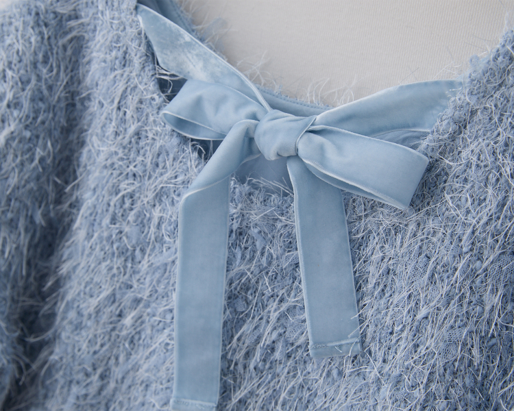 DITA浪漫花紗綁帶上衣