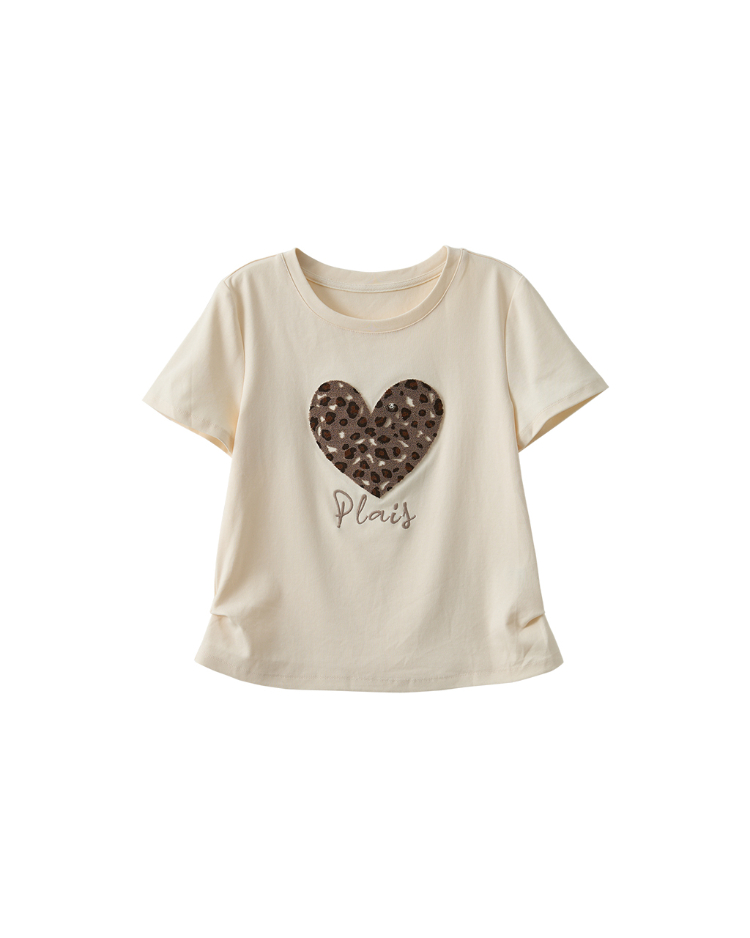 DITA豹紋愛心修身T-shirt