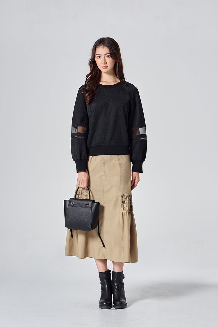 DITA金蔥拉克蘭拼接上衣