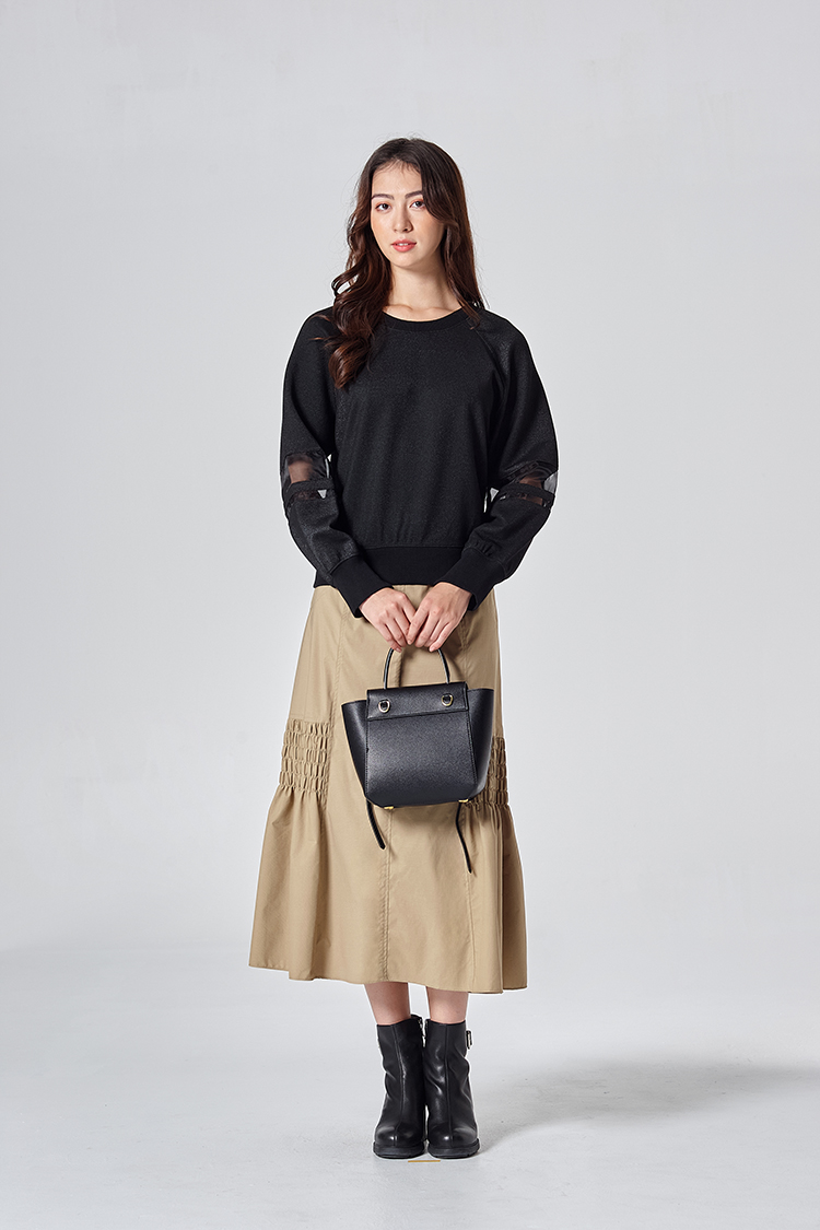 DITA金蔥拉克蘭拼接上衣