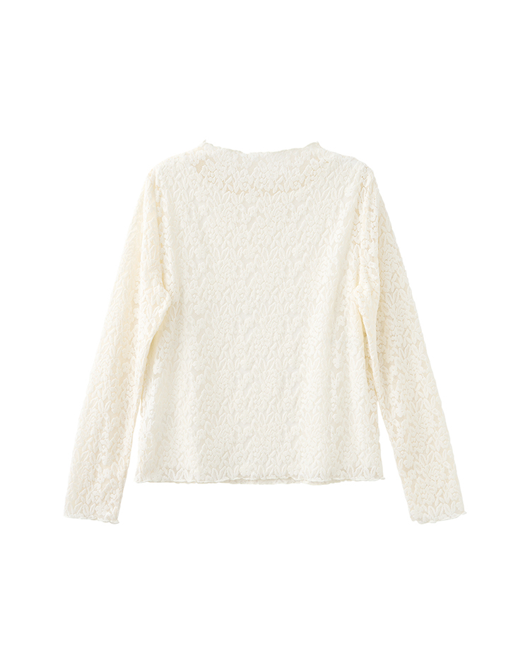 DITA優雅蕾絲修身內搭上衣