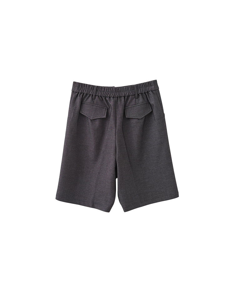 DITA質感花灰西裝五分短褲