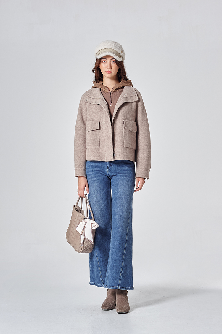 DITA個性蝴蝶印花牛仔寬褲