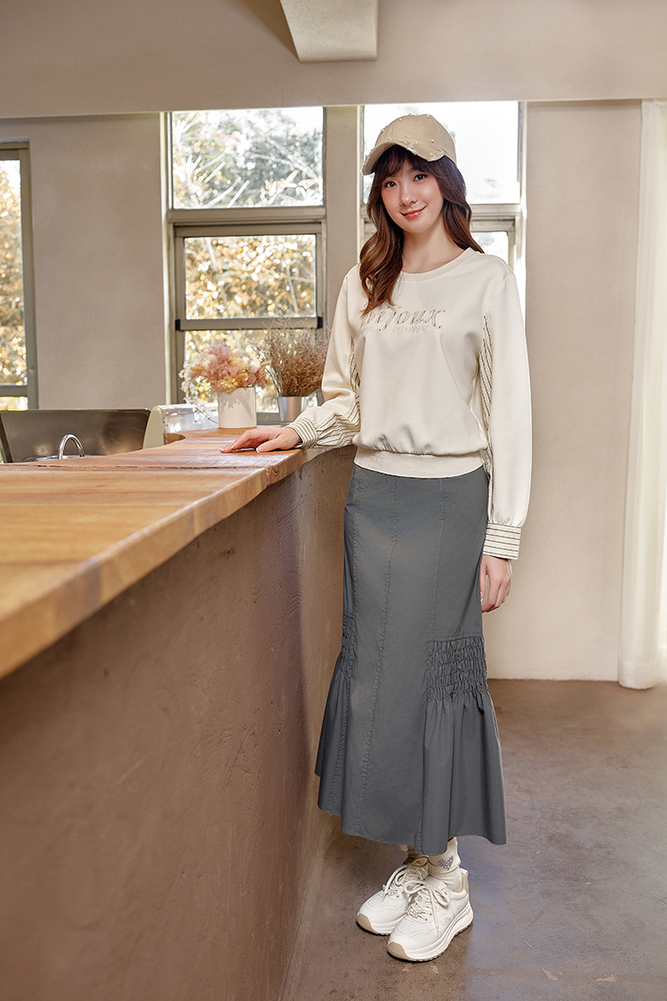 DITA韓系細褶魚尾裙