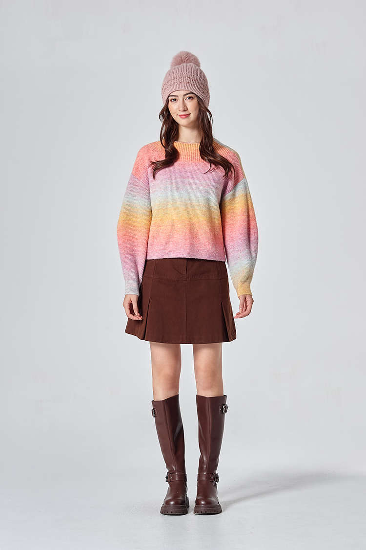 DITA甜酷箱型褶短裙