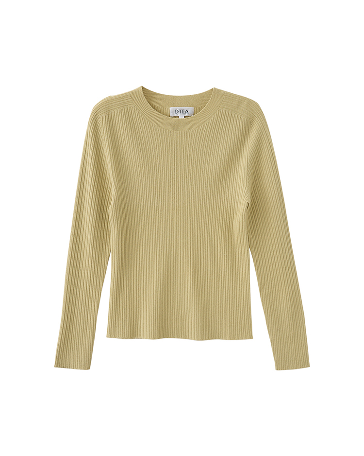 DITA修身一體成形針織上衣