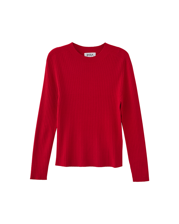 DITA修身一體成形針織上衣